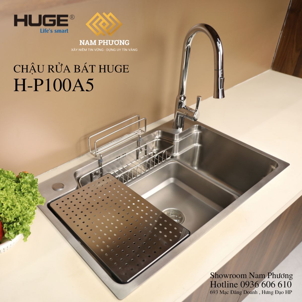CHẬU RỬA BÁT HUGE H-P100A5