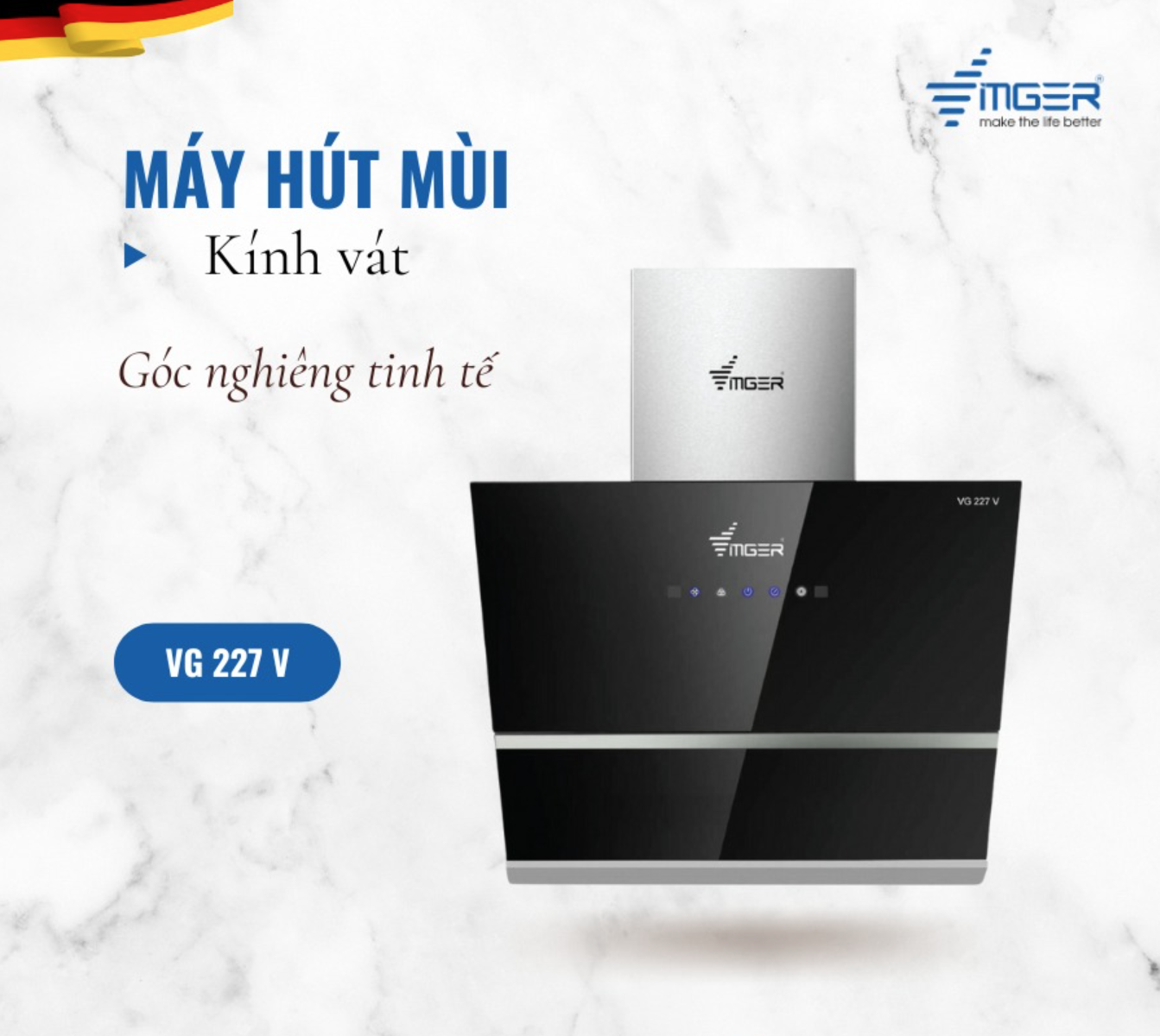 4 KIỂU DÁNG MÁY HÚT MÙI VINGER – CHO CĂN BẾP HIỆN ĐẠI