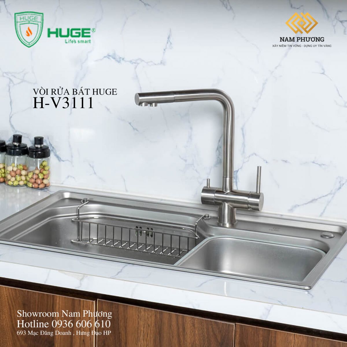 VÒI RỬA BÁT HUGE H-V3111