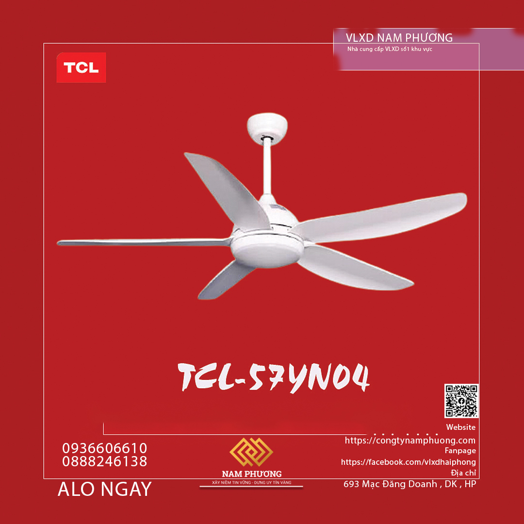 QUẠT TRẦN ĐÈN TCL 57YN04