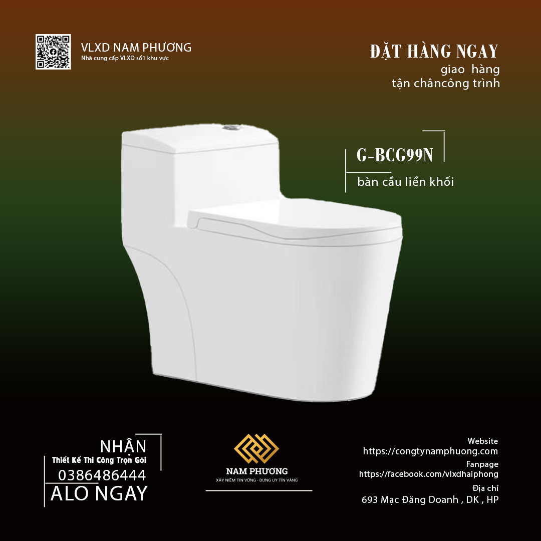 BỒN CẦU MỘT KHỐI GUCEN G-BCG99N