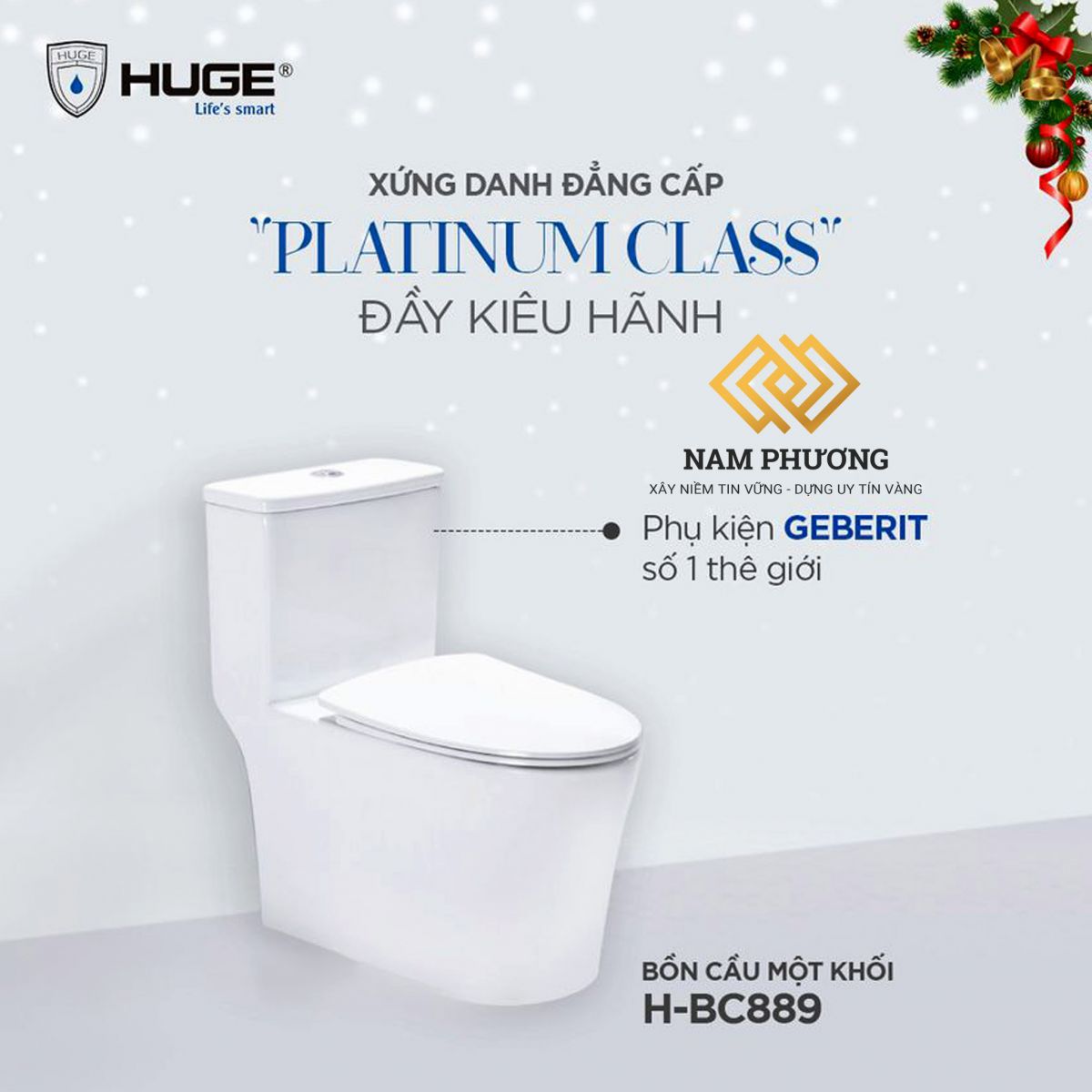 BỒN CẦU MỘT KHỐI H-BC889