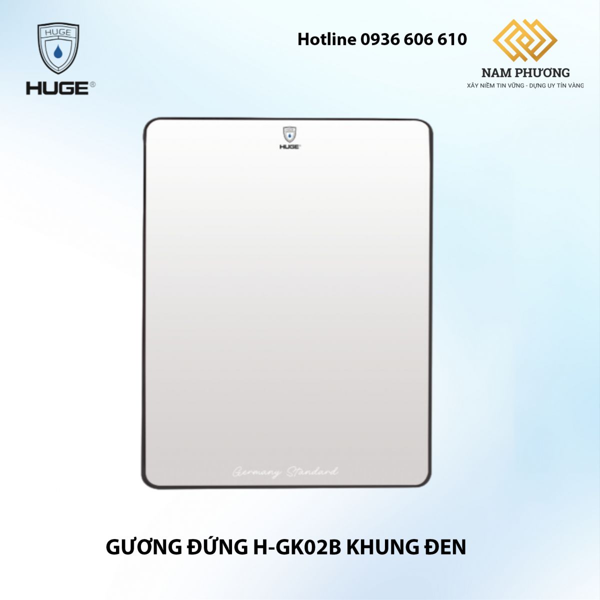 GƯƠNG ĐỨNG H-GK02B KHUNG ĐEN