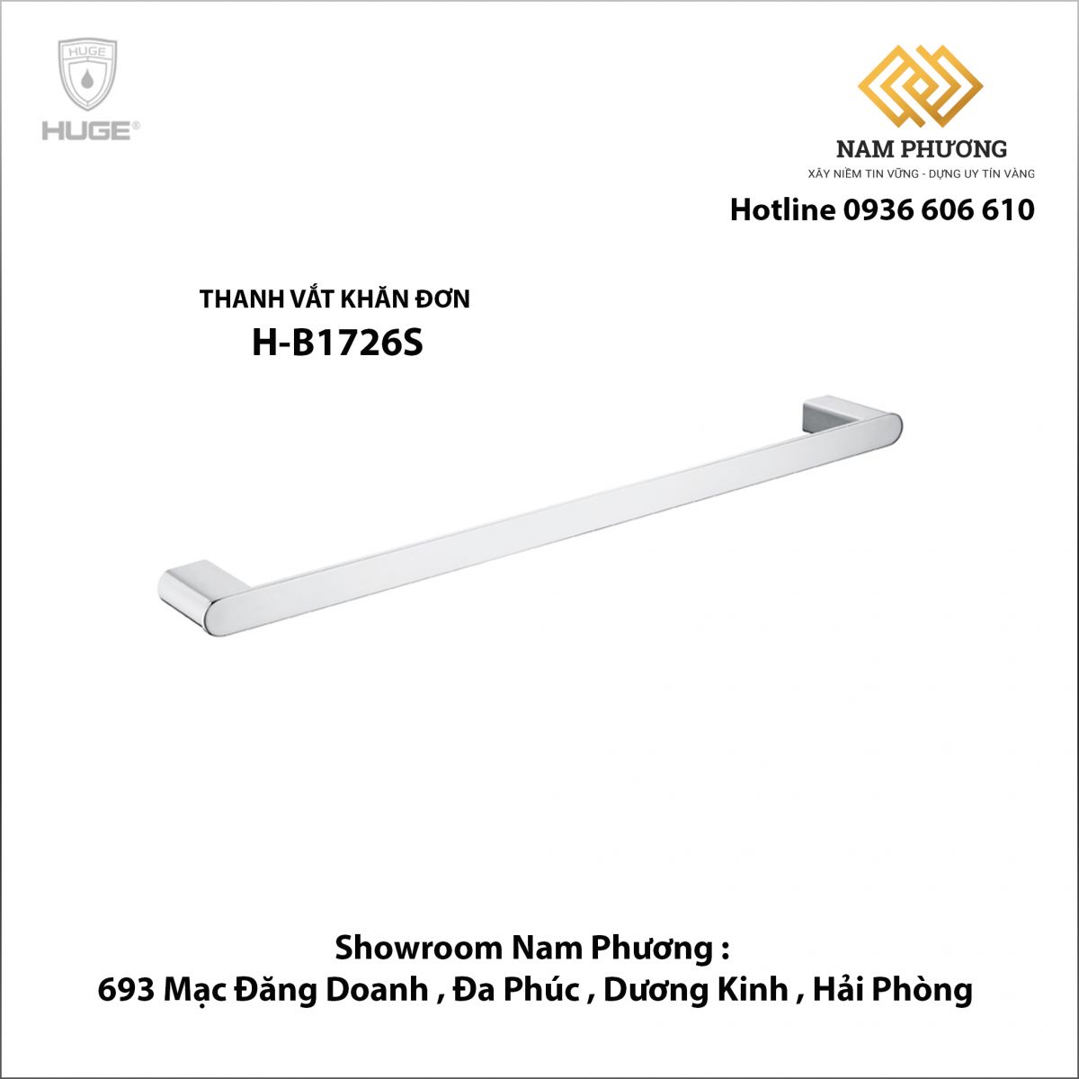 THANH VẮT KHĂN ĐƠN H-B1726S