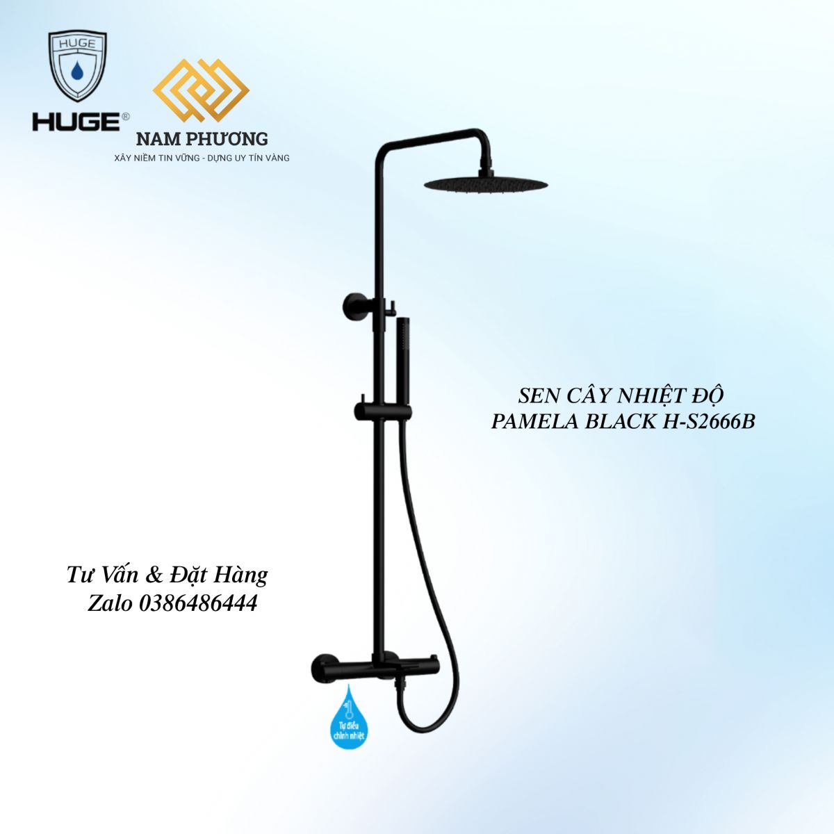 SEN CÂY NHIỆT ĐỘ PAMELA BLACK H-S2666B