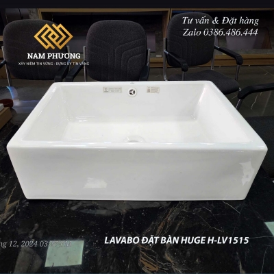 LAVABO ĐẶT BÀN CHỮ NHẬT HUGE H-LV1515