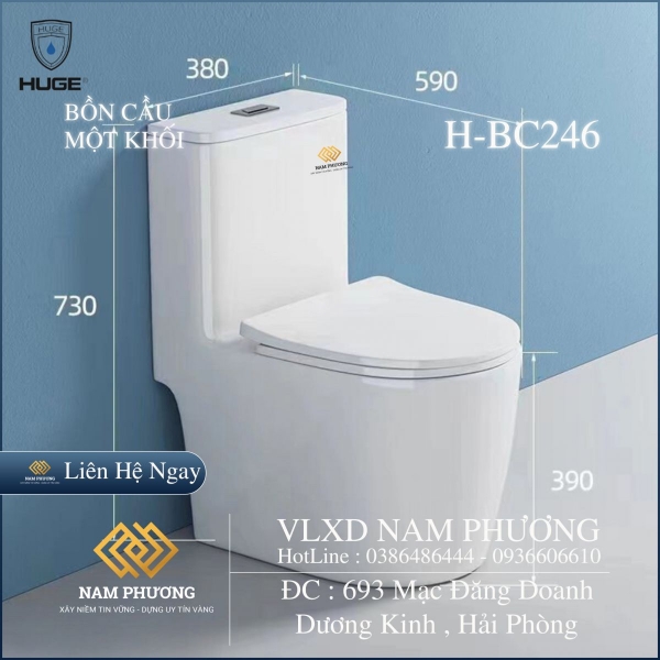 BỒN CẦU MỘT KHỐI H-BC246