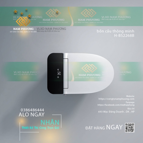 Bàn cầu cảm ứng thông minh H-BS2268B